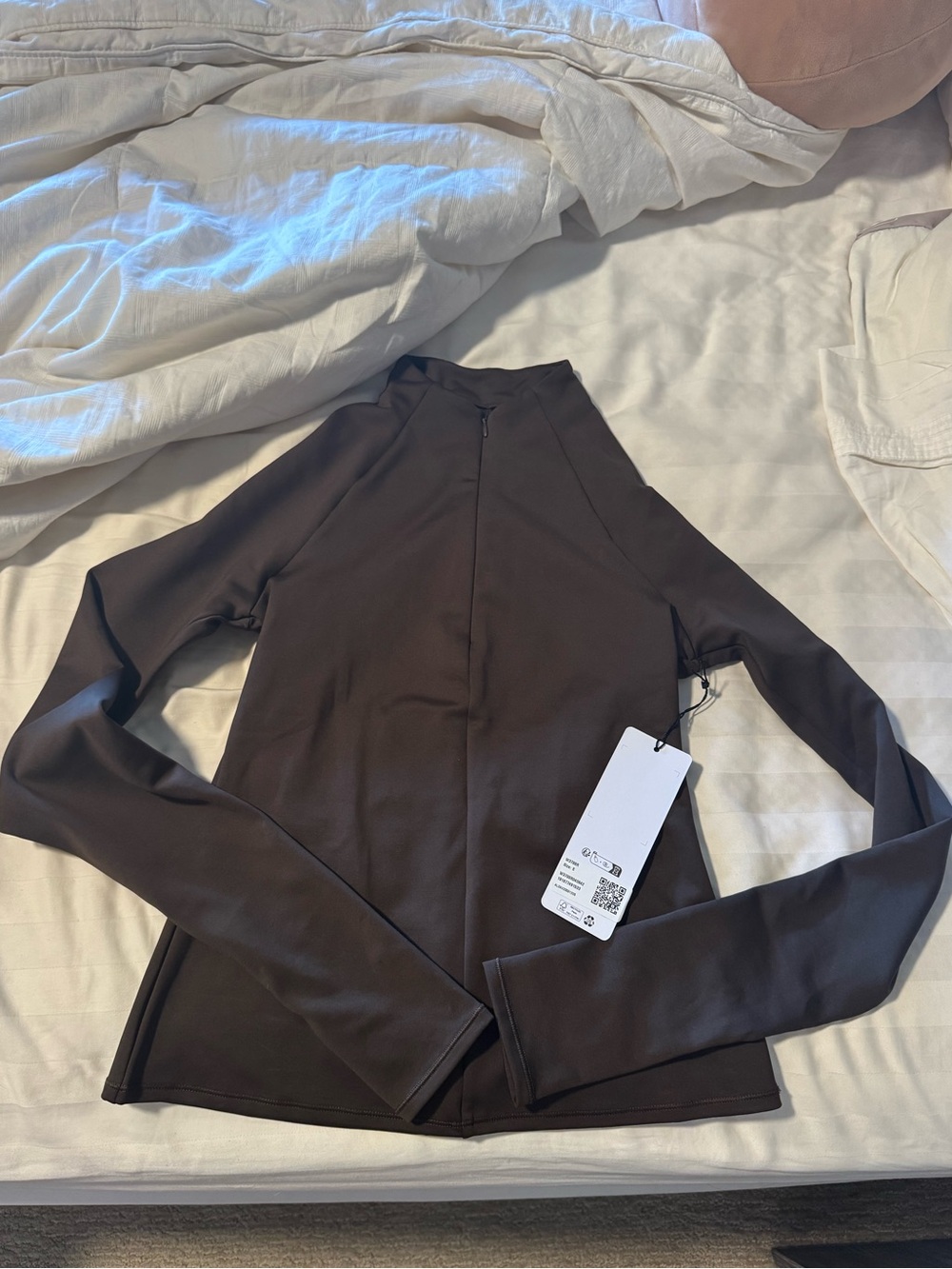 ALO Yoga Brown Long-Sleeve Top